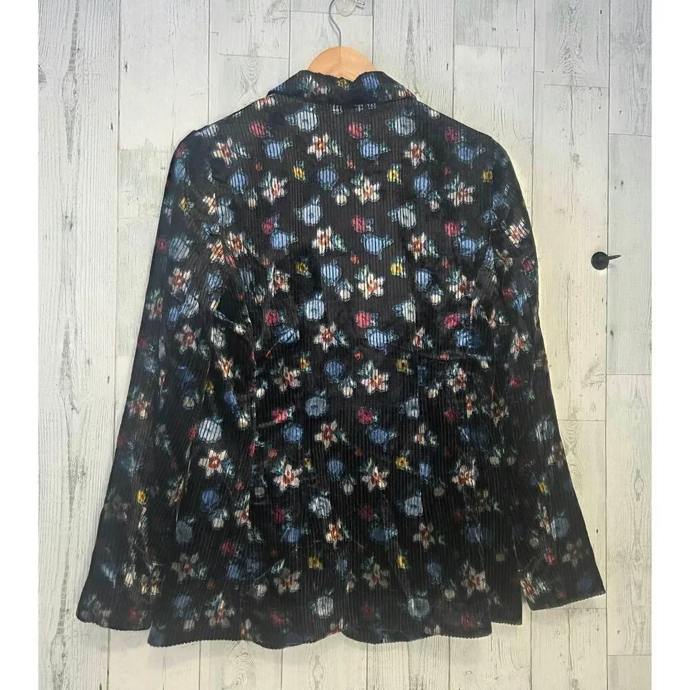 ETT:TWA Blooming Floral Velvet Blazer Sz. 8